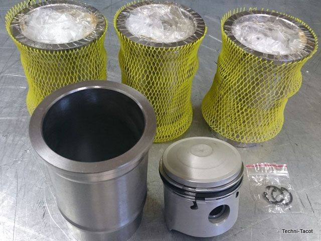 Jeu chemises pistons bombés 75 mm - Peugeot 203 - 403 - 7cv